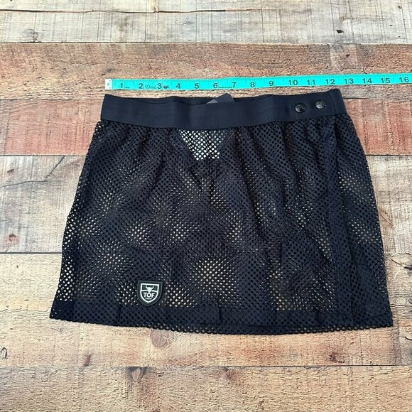 Trendy Mesh Skirt By TOF Paris Black Designed Sewn In Paris Stylish Fetish Wear - Picture 2 of 9